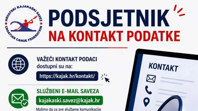 Podsjetnik na va&zcaron;e&cacute;e kontakt podatke