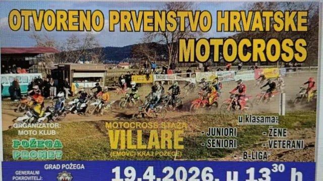 U nedjelju, 19. travnja 2026. na Villarama se od 13,30 sati vozi utrka Otvorenog prvenstva Hrvatske u motocrossu